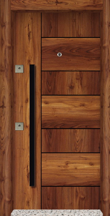 نموذج باب فولاذي مزدوج اللون